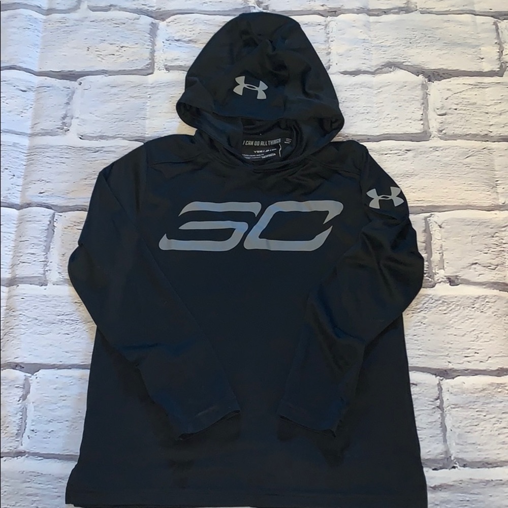 Boys Under Armour l/s hoodie shirt sz YSM
